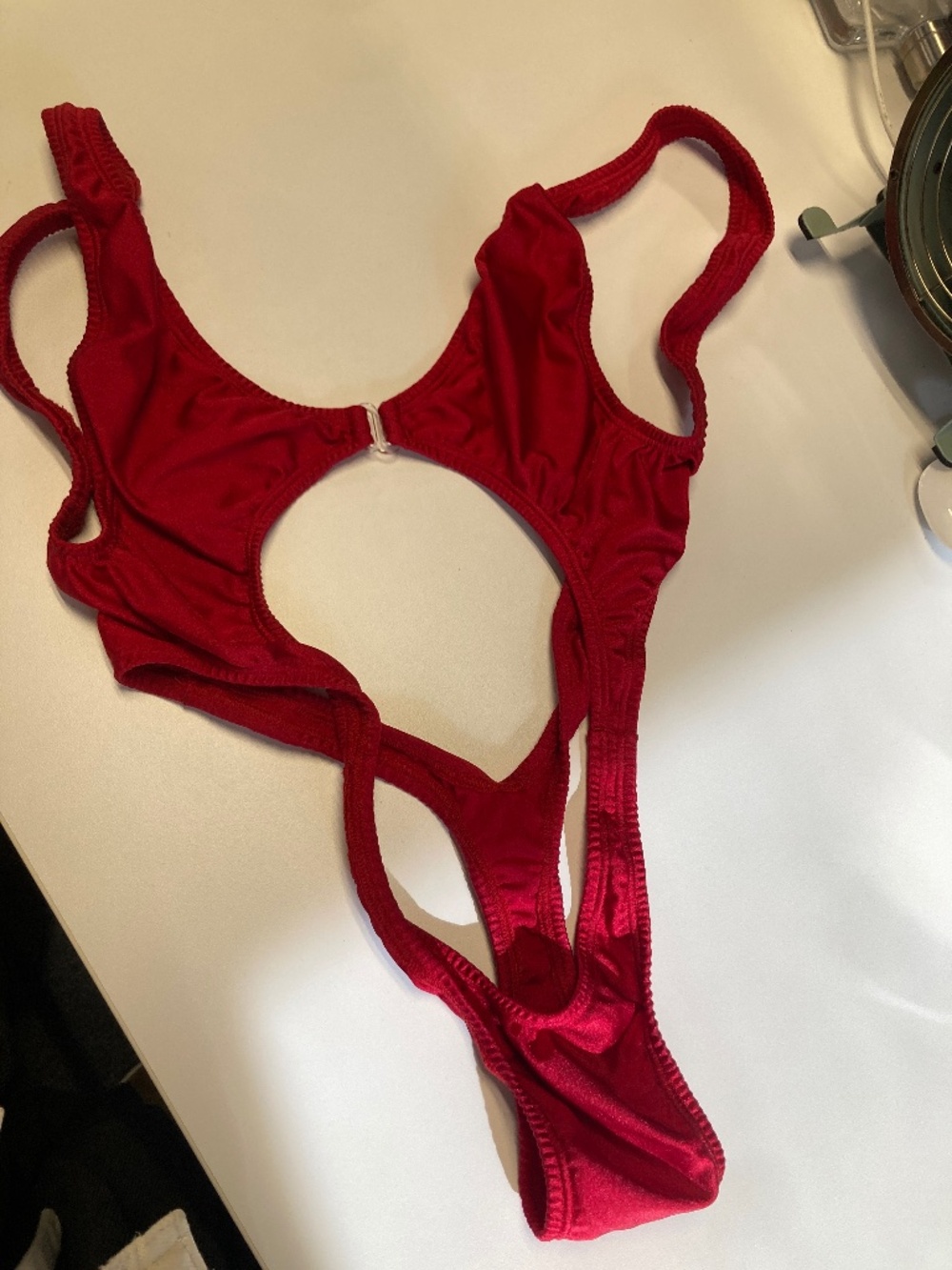 Like new size M gorgeous red sling bodysuit pole exotic pole fit